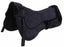 23"x22" Horse English Riding Black Contour Suede Leather Lined Half Pad 72180BK