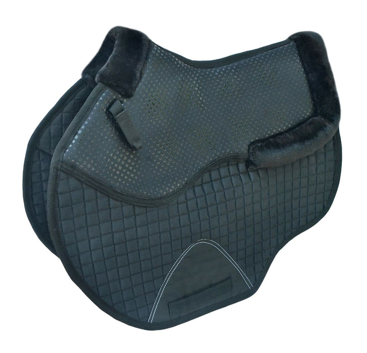 Horse Contoured English Quilted Jumping Silicone Gel Saddle Pad 72181