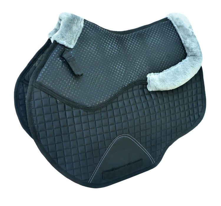 Horse Contoured English Quilted Jumping Silicone Gel Saddle Pad 72181