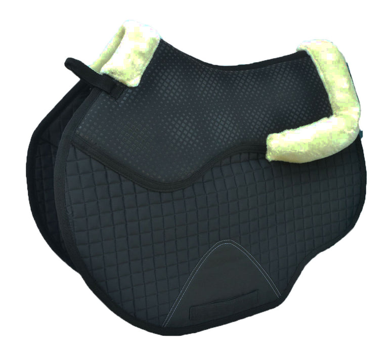 Horse Contoured English Quilted Jumping Silicone Gel Saddle Pad 72181