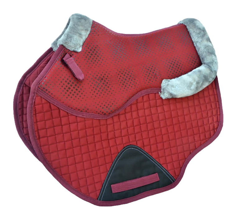 Horse Contoured English Quilted Jumping Silicone Gel Saddle Pad 72182