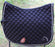 Cob English Black All-Purpose Quilted Trail Riding Saddle Pad Rhinestones 7264