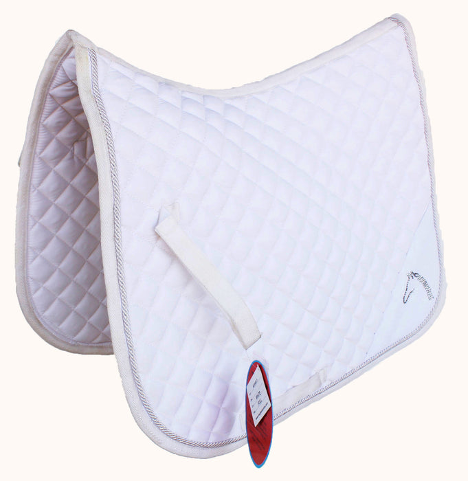 Horse Quilted ENGLISH All-Purpose Saddle Pad White 7265