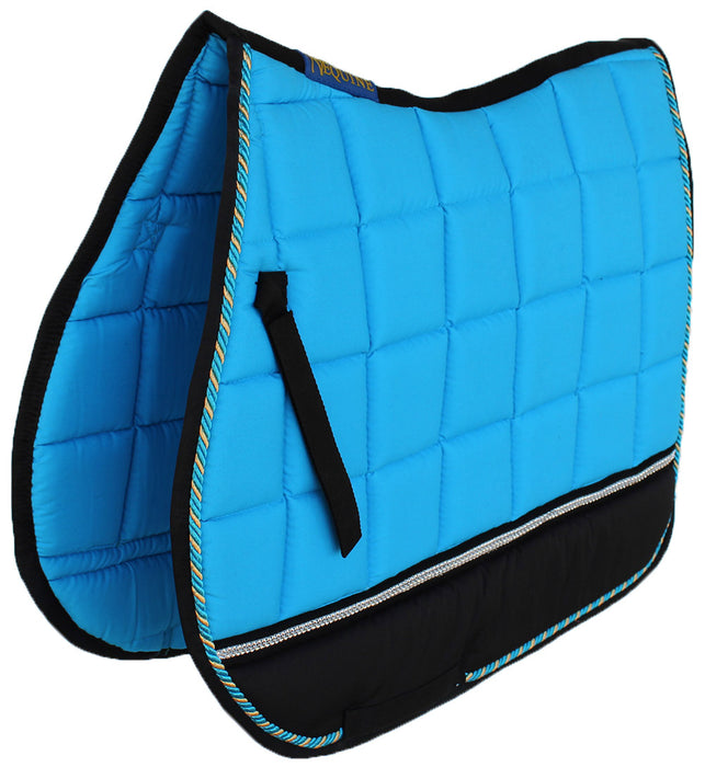 Horse Quilted ENGLISH SADDLE PAD Tack Trail Riding Turquoise 72F02