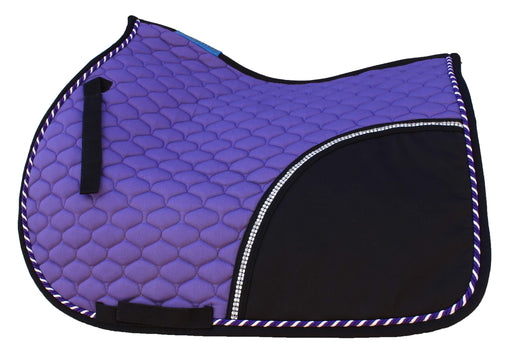 Horse Quilted All Purpose ENGLISH SADDLE PAD Tack Trail Riding Purple 72F05