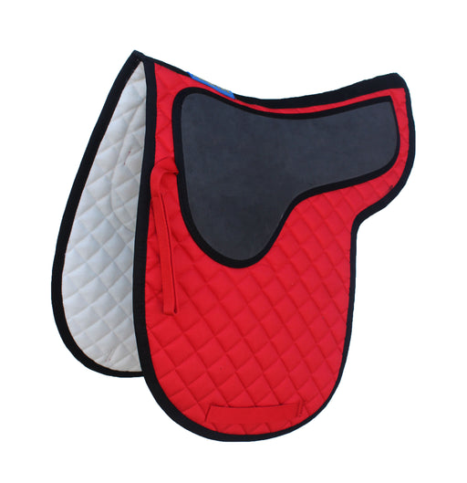 Horse Cotton Jumping Quilted ENGLISH SADDLE PAD Trail Contoured Gel RED 72F21RD