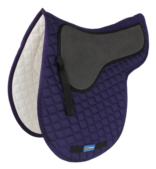Horse Cotton Quilted Jumping ENGLISH SADDLE PAD Trail Contoured Gel Purple 72F22
