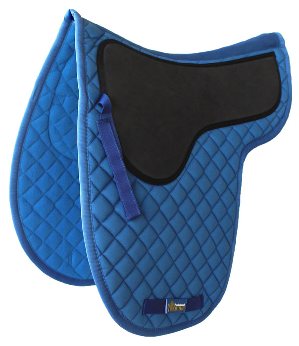 Horse Cotton Quilted Jumping ENGLISH SADDLE PAD Trail Contoured Gel Blue 72F23