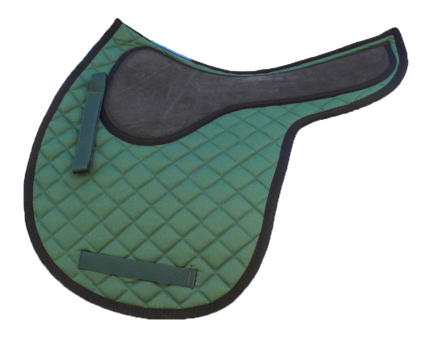Horse Cotton Quilted Jumping ENGLISH SADDLE PAD Contoured Gel Hunter Green 72F24
