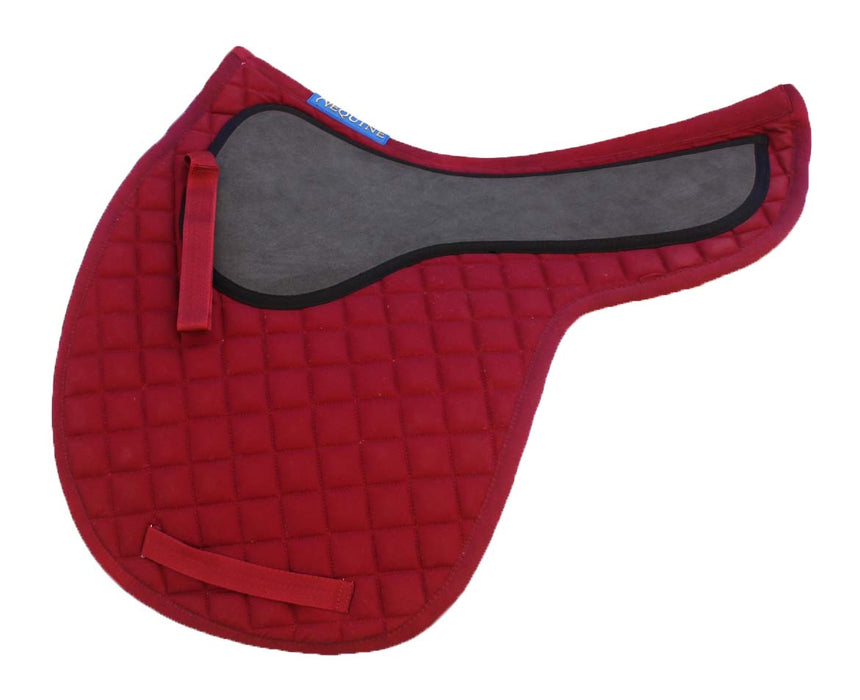 Horse Cotton Quilted ENGLISH SADDLE PAD Trail Contoured Gel Burgundy 72F25