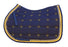 Horse Cotton Quilted All Purpose ENGLISH SADDLE PAD Trail Contoured Navy 72F39