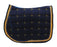 Horse Cotton Quilted All Purpose ENGLISH SADDLE PAD Trail Contoured Navy 72F39