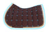 Horse Cotton Quilted All Purpose ENGLISH SADDLE PAD Trail Brown Turquoise 72F40