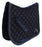 Horse English COB Quilted All Purpose Riding Square Saddle Pad Crystal Navy 72M01C