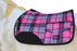Horse English All-Purpose Neoprene Shock Absorbing Plaid Saddle Pad 72TS29