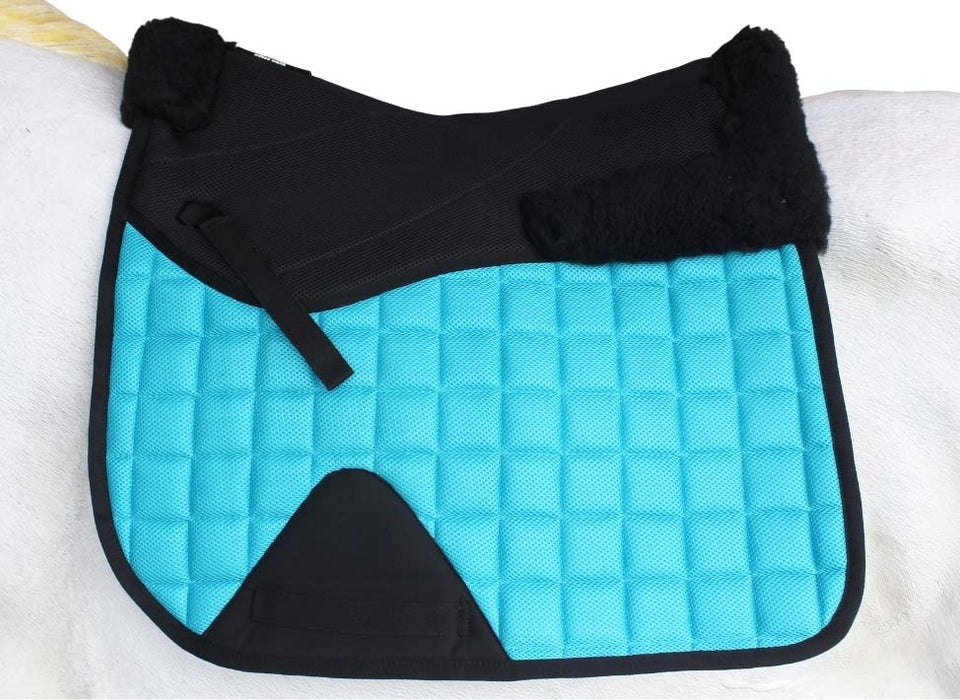 Horse English Quilted Dressage Square Contoured Lightweight Trail Saddle Pad 72TS30