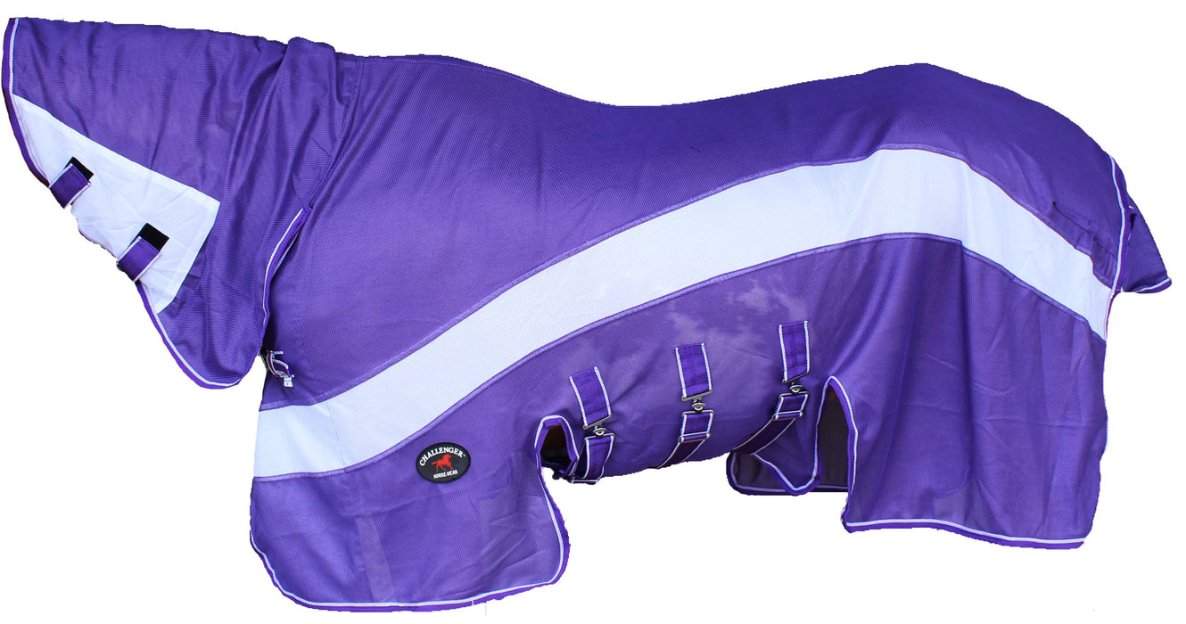 Horse Flysheet Summer Spring Airflow Mesh Neck Orange Purple Turquoise 73104