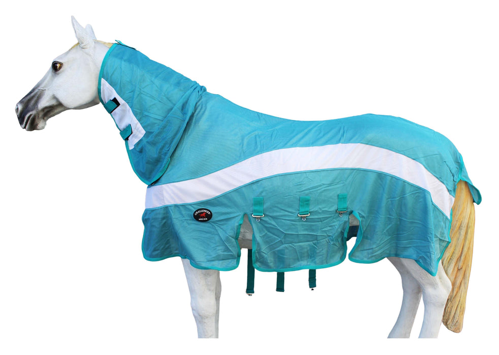 Horse Flysheet Summer Spring Airflow Mesh Neck Orange Purple Turquoise 73104