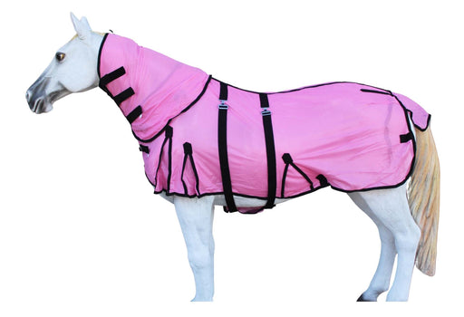 Horse Mesh Summer FlySheet Cover Coat Comfort Spring Airflow Neck Pink 73128
