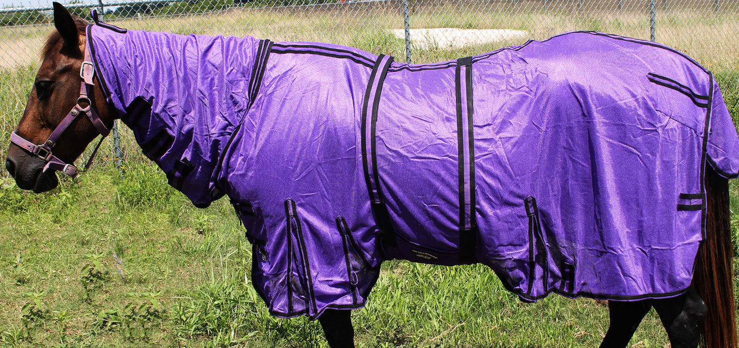 Horse Mesh Scrim Summer FlySheet Spring Airflow Full Neck Sheet Purple 73143
