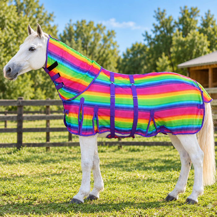 Challenger Horse Mesh Summer Fly Sheet Spring Airflow  Neck  731Neck