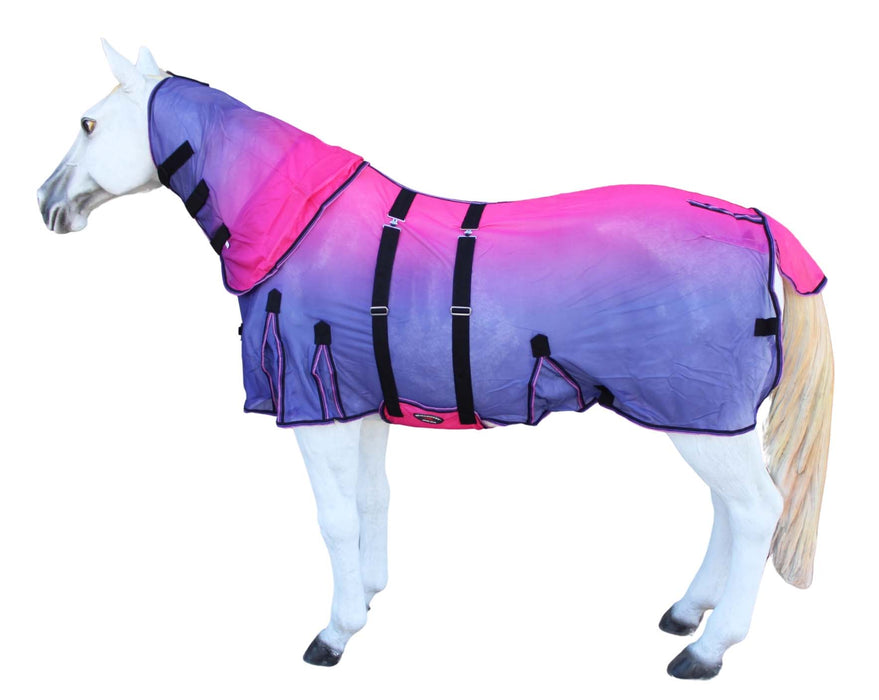 Horse Light Summer Spring Airflow Mesh Removable Neck Pink Ombre 73159