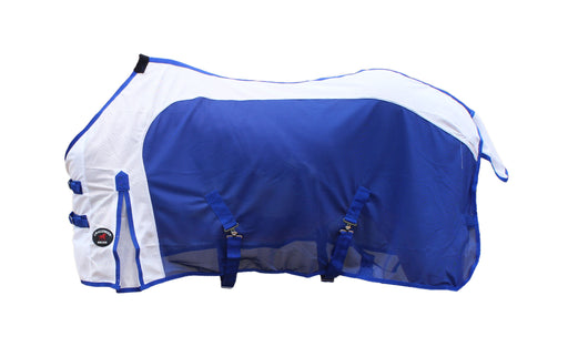 Horse Summer FlySheet Spring Airflow Mesh White Blue7344