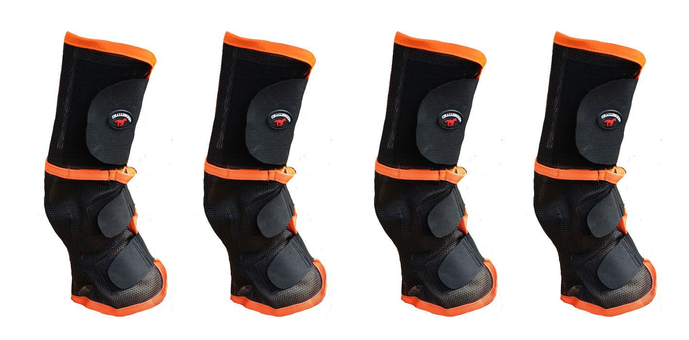 Horse Contoured Black PVC Mesh Summer Leg Protection FlyBoot 73502