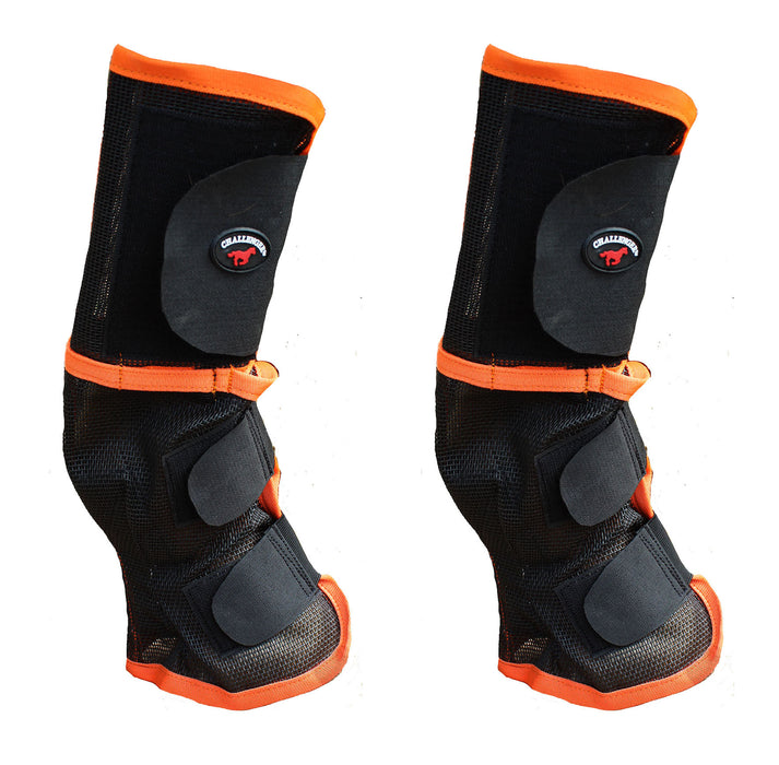 Horse Contoured Black PVC Mesh Summer Leg Protection FlyBoot 73502
