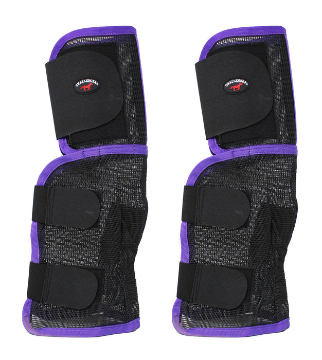 Horse Contoured Black PVC Mesh Summer Leg Protection FlyBoot 73502
