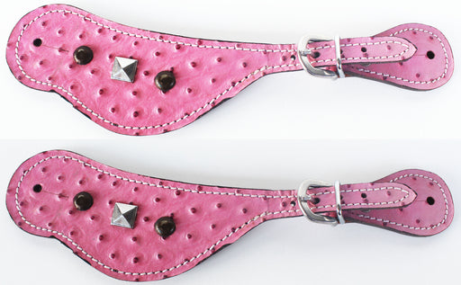 Horse Western Riding Cowboy Boots Leather Spur Straps Tack  7408