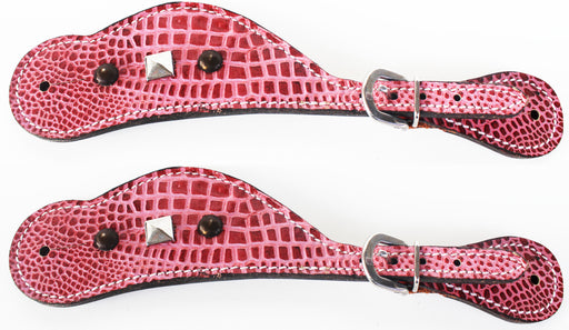 Horse Western Riding Cowboy Boots Leather Spur Straps Tack  7410