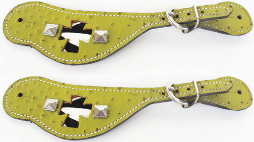 Horse Western Riding Cowboy Boots Leather Spur Straps Tack  7473