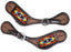 Horse Western Cowboy Boot Leather Antique Floral Tooled Spur Straps 74FKSpurStrap