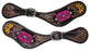 Horse Western Cowboy Boot Leather Antique Floral Tooled Spur Straps 74FKSpurStrap