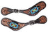 Horse Western Cowboy Boot Leather Antique Floral Tooled Spur Straps 74FKSpurStrap