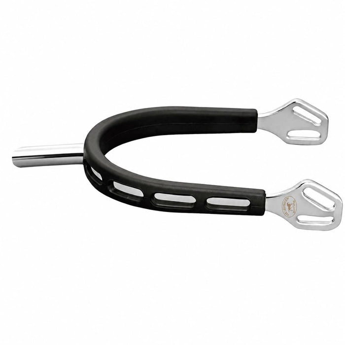Challenger English Spur Rubber Covered Stainless Steel 7x9.5cm Silver/Black 75GA01