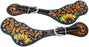 Sun Flower Hand painted Tooled Leather Western Show Spur Strap Tack 75S01