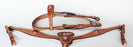 Horse Western Riding Leather Bridle Headstall Breast Collar Heart 7619