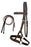 ENGLISH WESTERN HORSE LEATHER BITLESS BRIDLE SIDEPULL HALTER REINS BROWN 7708BRF