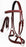 Challenger COB Padded Mahogany Leather Bitless Sidepull Bridle w/ Reins 7708MG-C