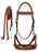 Horse Western Cob Western English Leather Bitless Sidepull Bridle w/ Reins Tan 7708TNT-C
