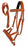 Horse Western Leather Training Tack Bitless Sidepull Bridle w/ Reins 7708TN-F