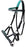 Horse Western English Leather Bitless Sidepull Bridle Reins Black Cob 7708BK-C