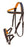 Horse Western Brown Leather Training Tack Bitless Sidepull Bridle Reins 7710