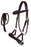 Horse Western Brown Leather Training Tack Bitless Sidepull Bridle Reins 7710