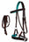 Horse Western Brown Leather Training Tack Bitless Sidepull Bridle Reins 7710