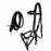 Horse Western Leather Beaded Bitless Sidepull Bridle Reins Rhinestone