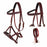Horse Western Leather Beaded Bitless Sidepull Bridle Reins Rhinestone