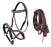 Horse Western Horse Leather Beaded Bitless Sidepull Bridle w/ Split Reins 77RS13BR